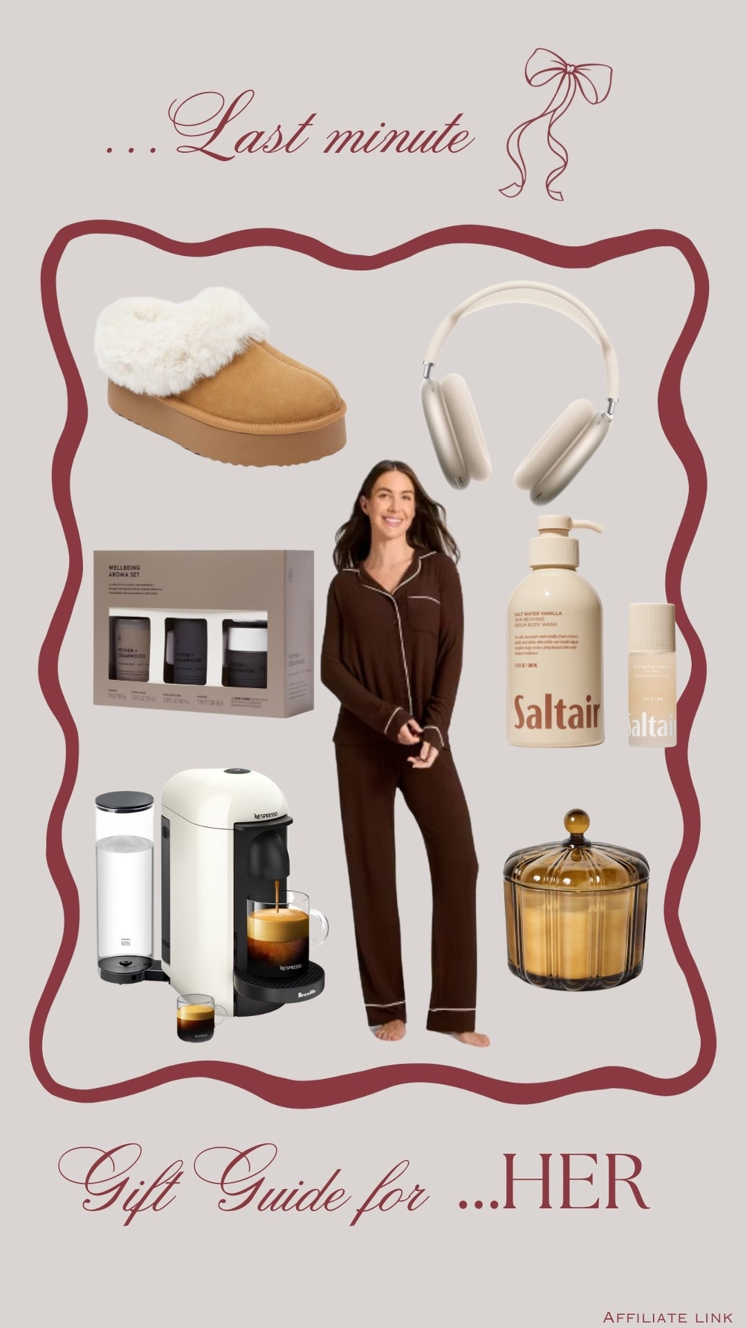 Last minute Gifts for HER 🎁



Coffee mug, duvet cover, slippers, Kendra Scott necklace, jewelry, pajama set, Nespresso machine, waffle socks, Apple AirPods Max, room spray, candle, home decor, beauty products 



#target #giftsforher #stockingstuffers #giftideas 

#LTKHoliday #LTKGiftGuide