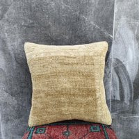 Neutral Muted Pillow, 16''x16'' Pale Rug Pillow Sofa Designer Bedding Cushion Boho Couch Natural | Etsy (US)