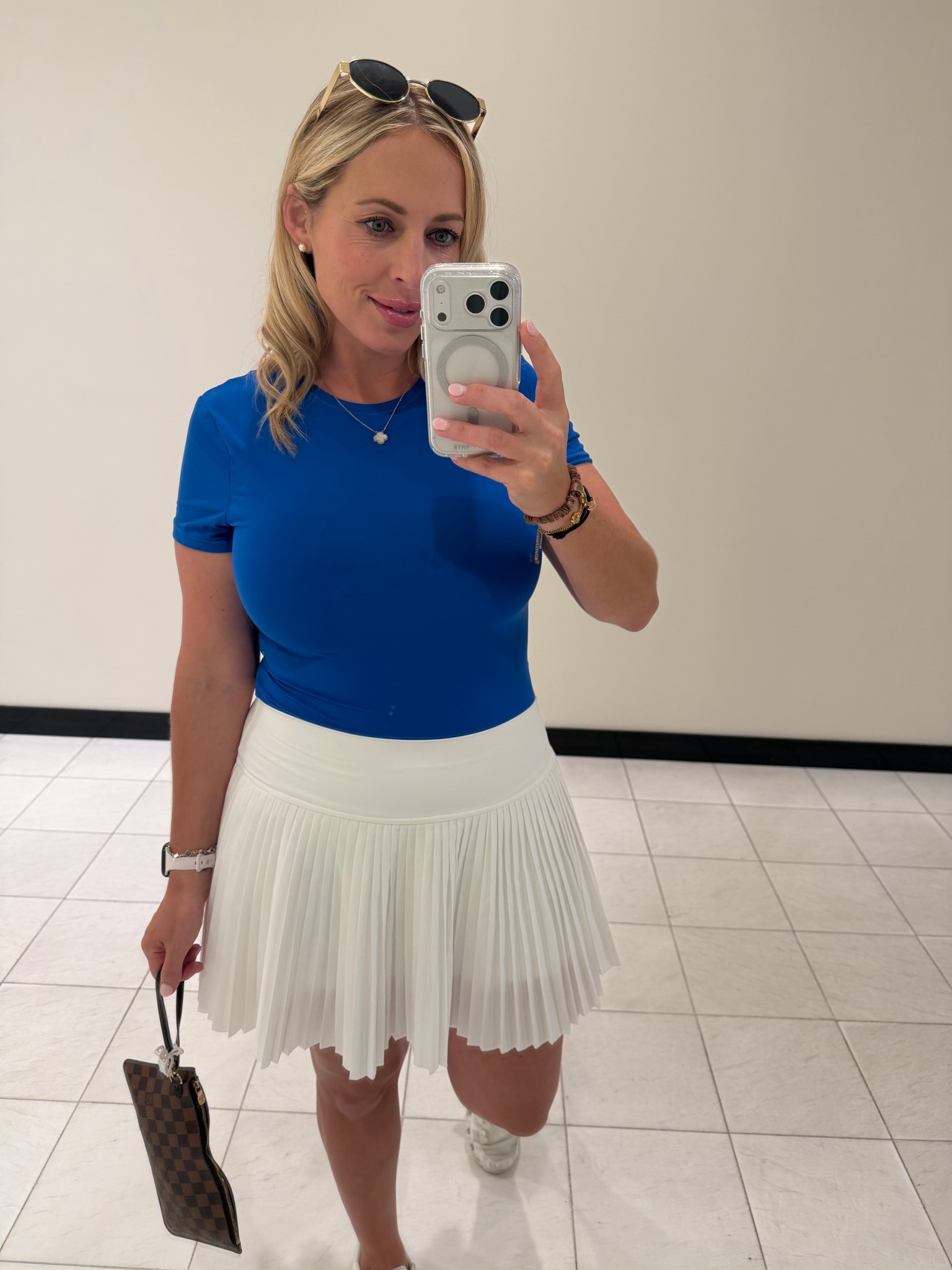 Tennis skirt outfit. 16 weeks pregnant 

#LTKBump #LTKActive #LTKootd