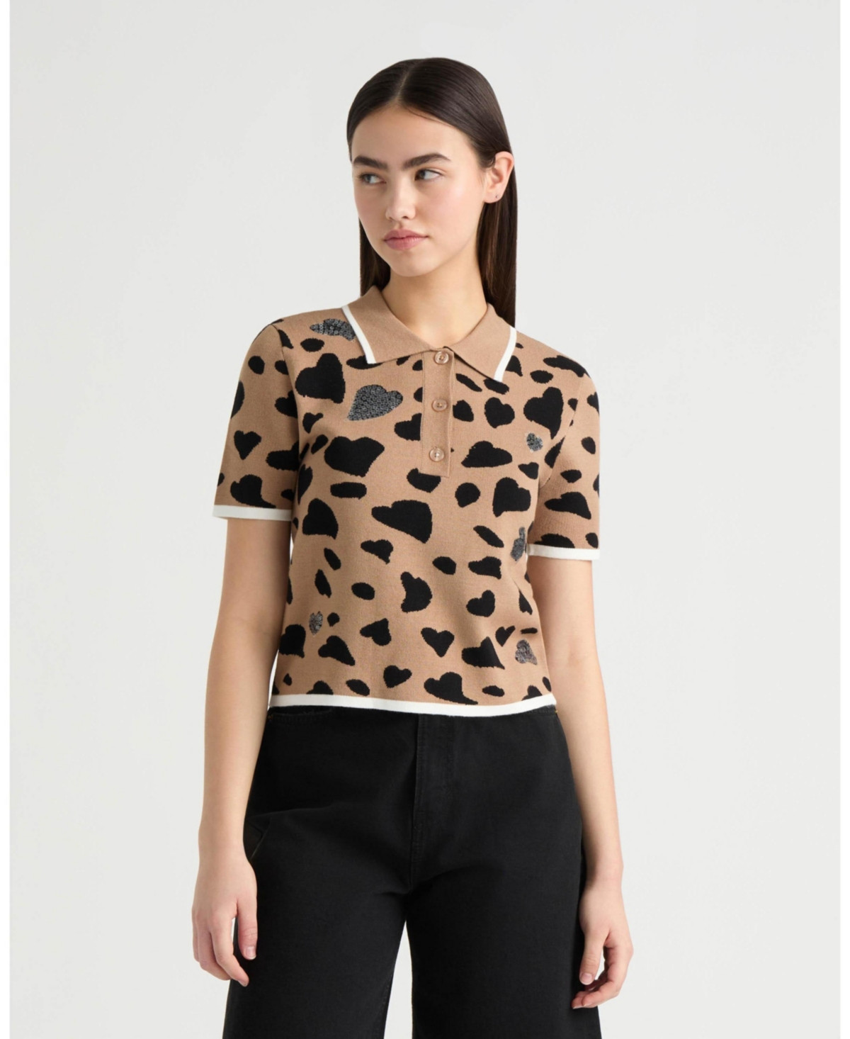 Nvlt Women's Vest with Crochet Detail - Camel leopard | Macy's