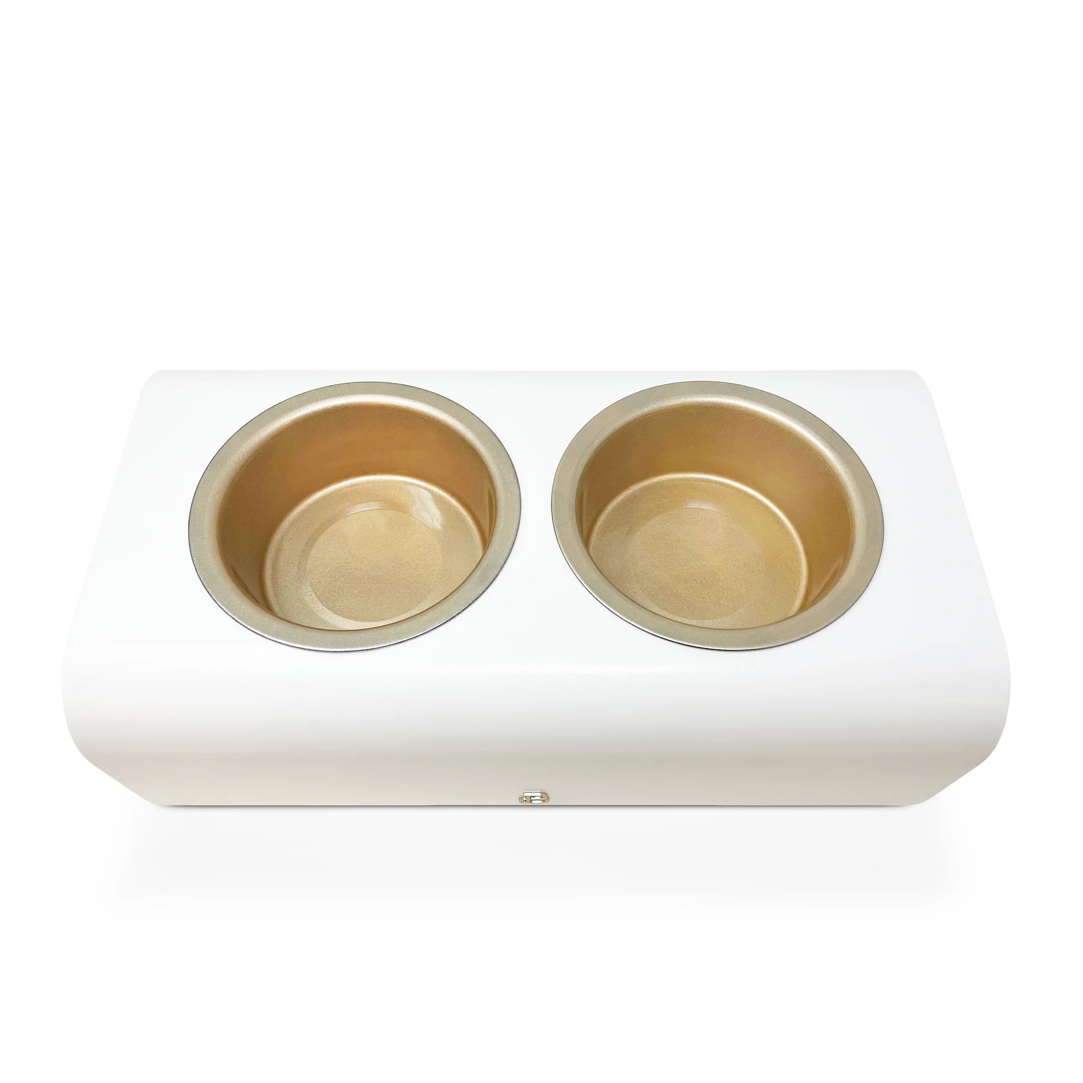 Beautiful Double Elevated Stainless Steel Pet Bowl, 4-Cup, Ivory by Drew Barrymore | Walmart (US)