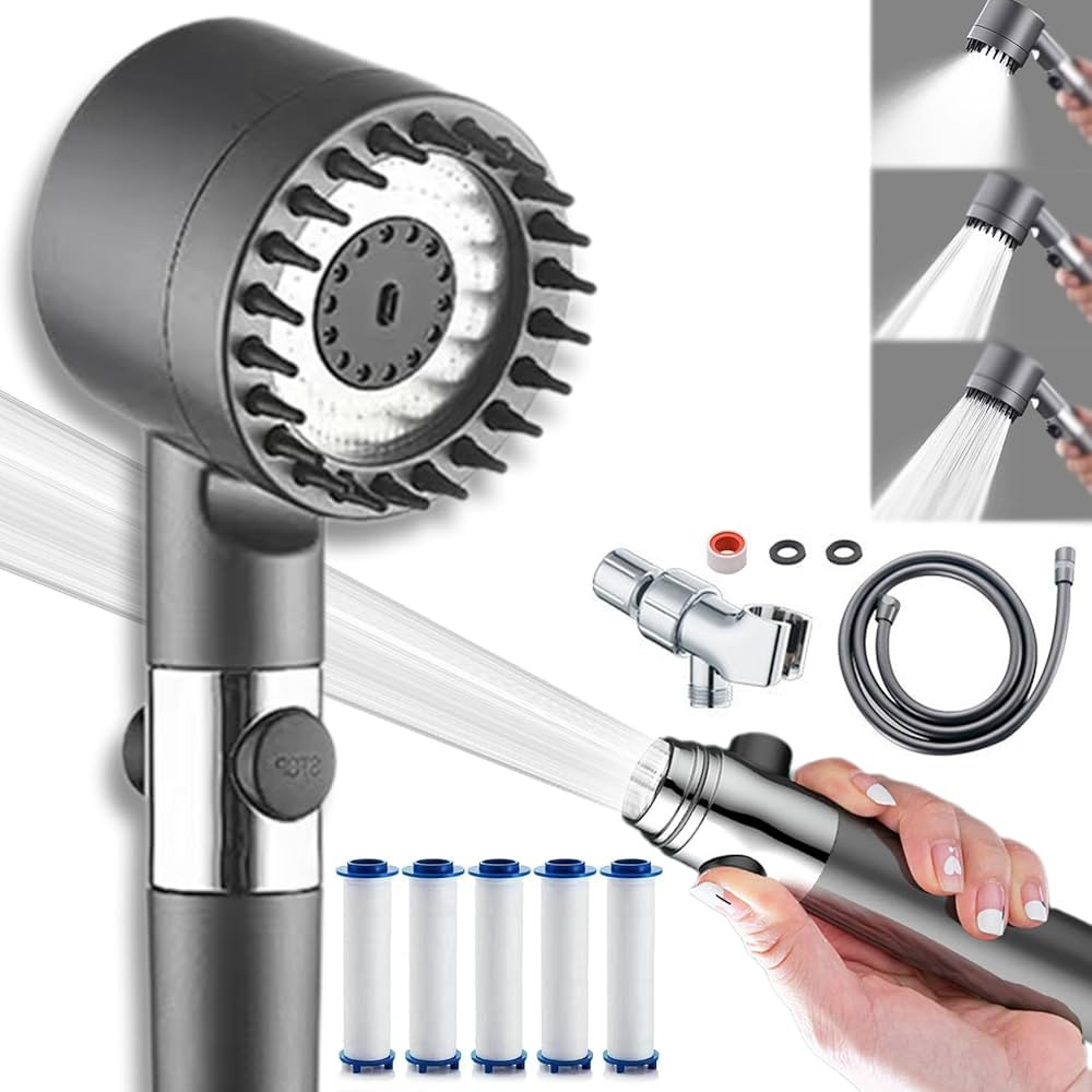Purwater - Cabezal de ducha multifuncional alemán 2024, cabezal de ducha Derma, cabezal de ducha... | Amazon (US)