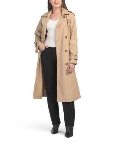 Cropped Trench Coat For Women, Polyester | TJ Maxx