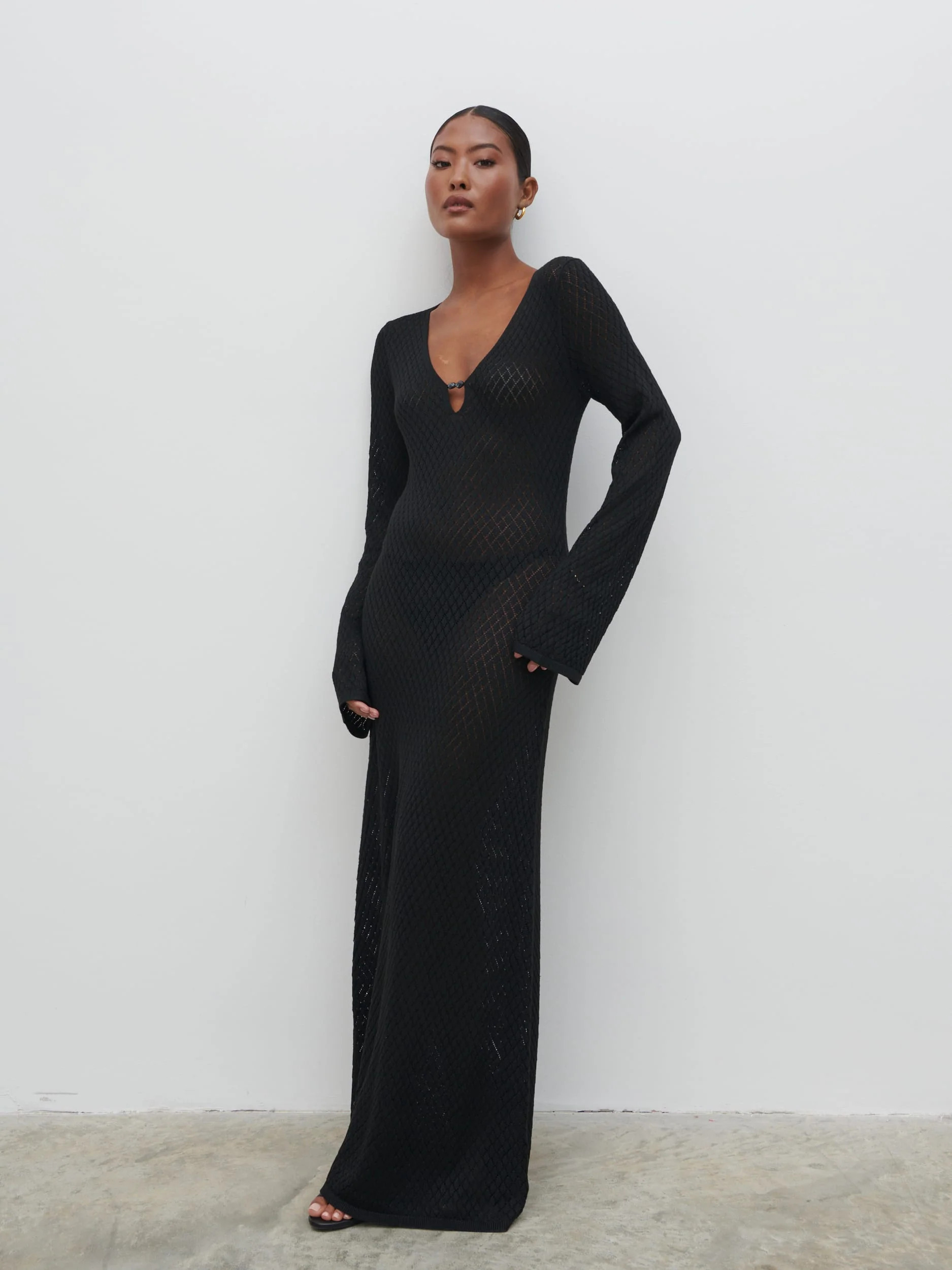 Croisette Knit Beaded Midaxi Dress | Pretty Lavish (UK)