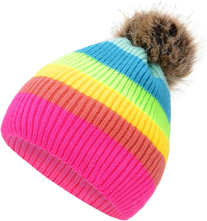 Century Star Womens Beanie Hat Winter Hats for Women Snow Pom Knit Beanie | Amazon (US)