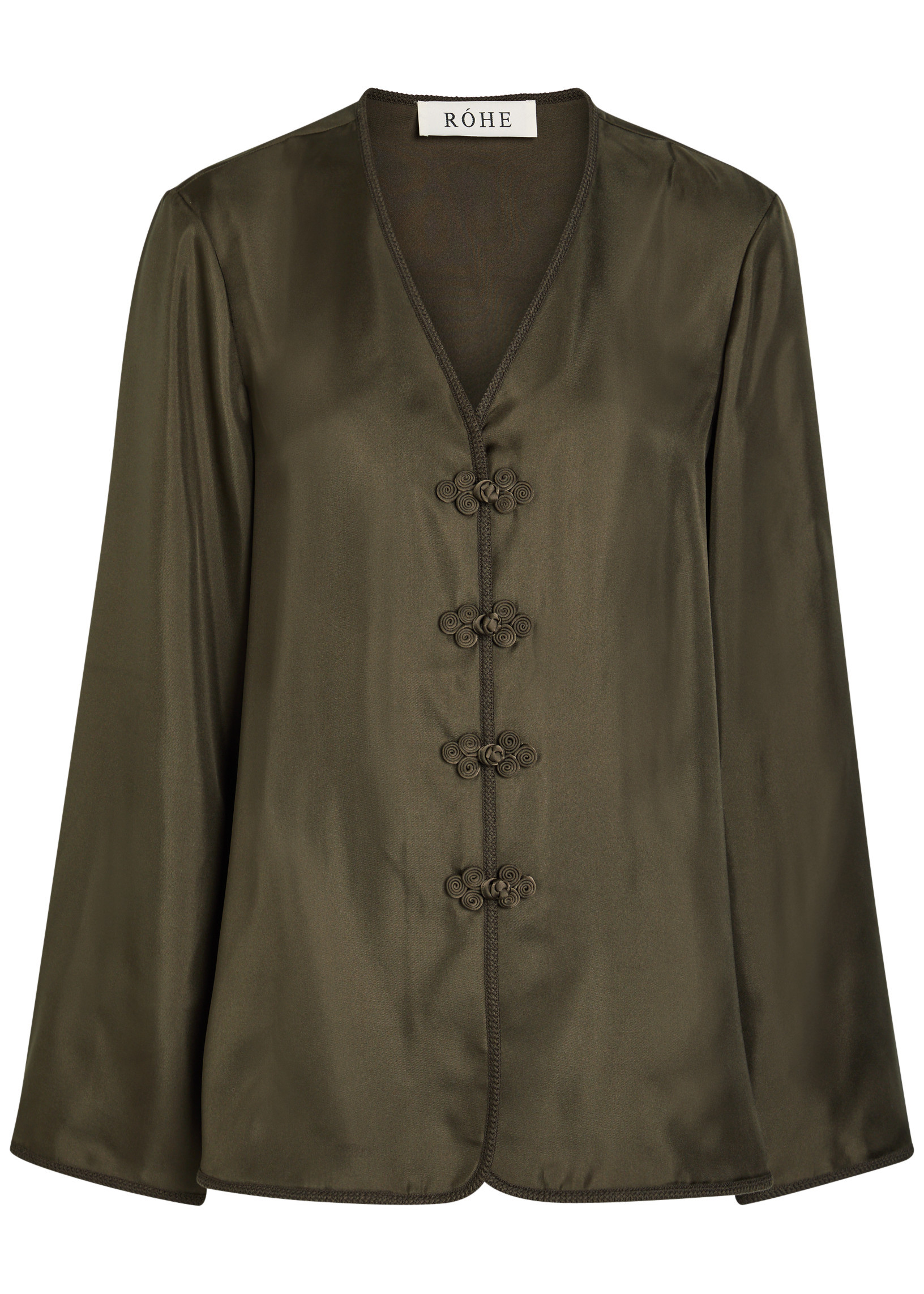 Mandarin-closure silk top | Harvey Nichols
