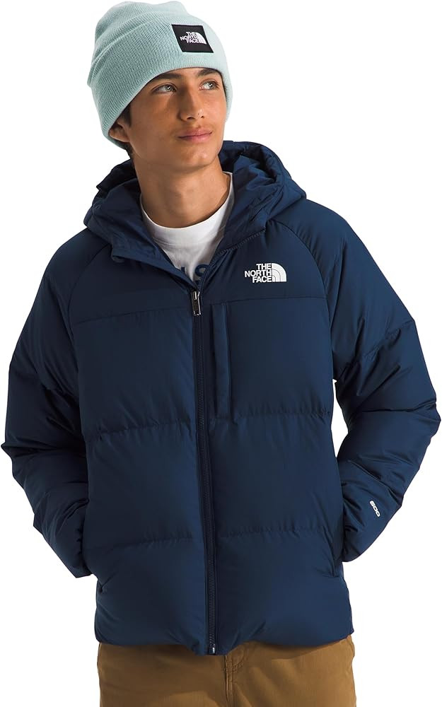 The North Face Boys' Down Hooded Jacket | Water Repellent, 600 Fill Recycled Waterfowl Down, Zip ... | Amazon (US)