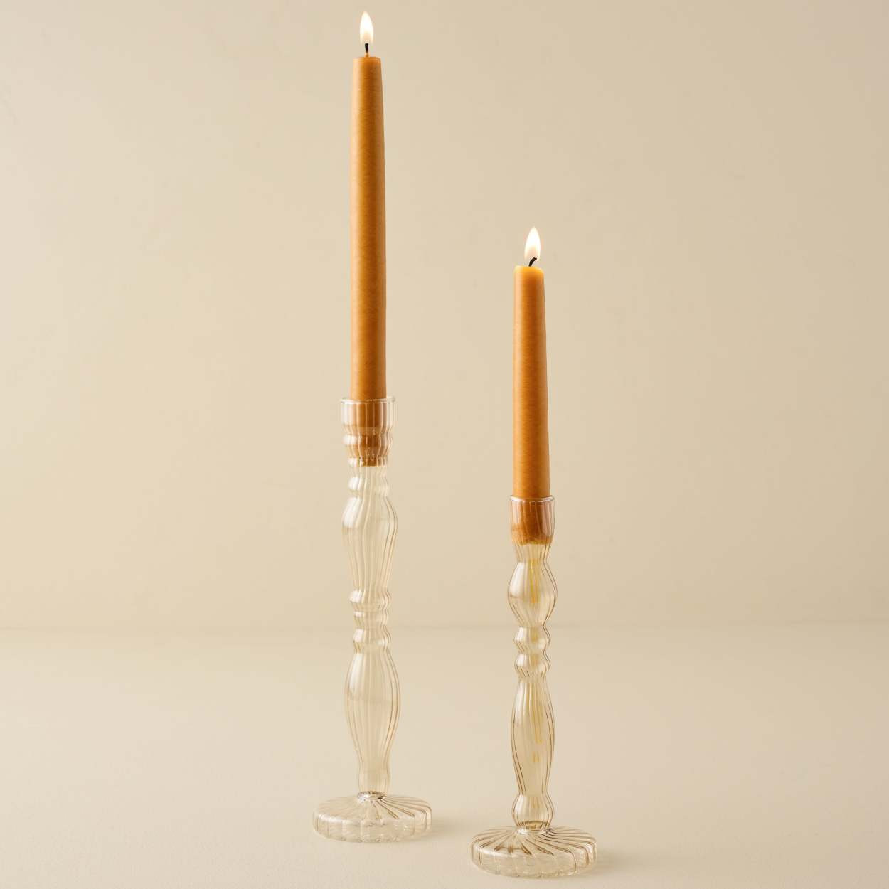 Laine Glass Taper Holder | Magnolia