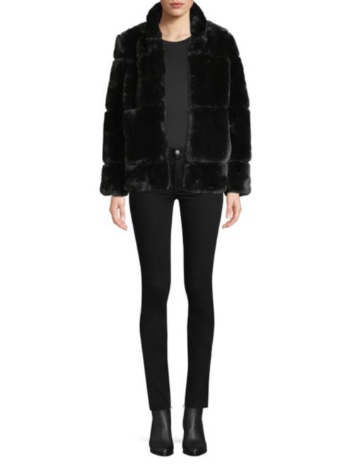Apparis - Sarah Quilted Faux Fur Jacket | Saks Fifth Avenue