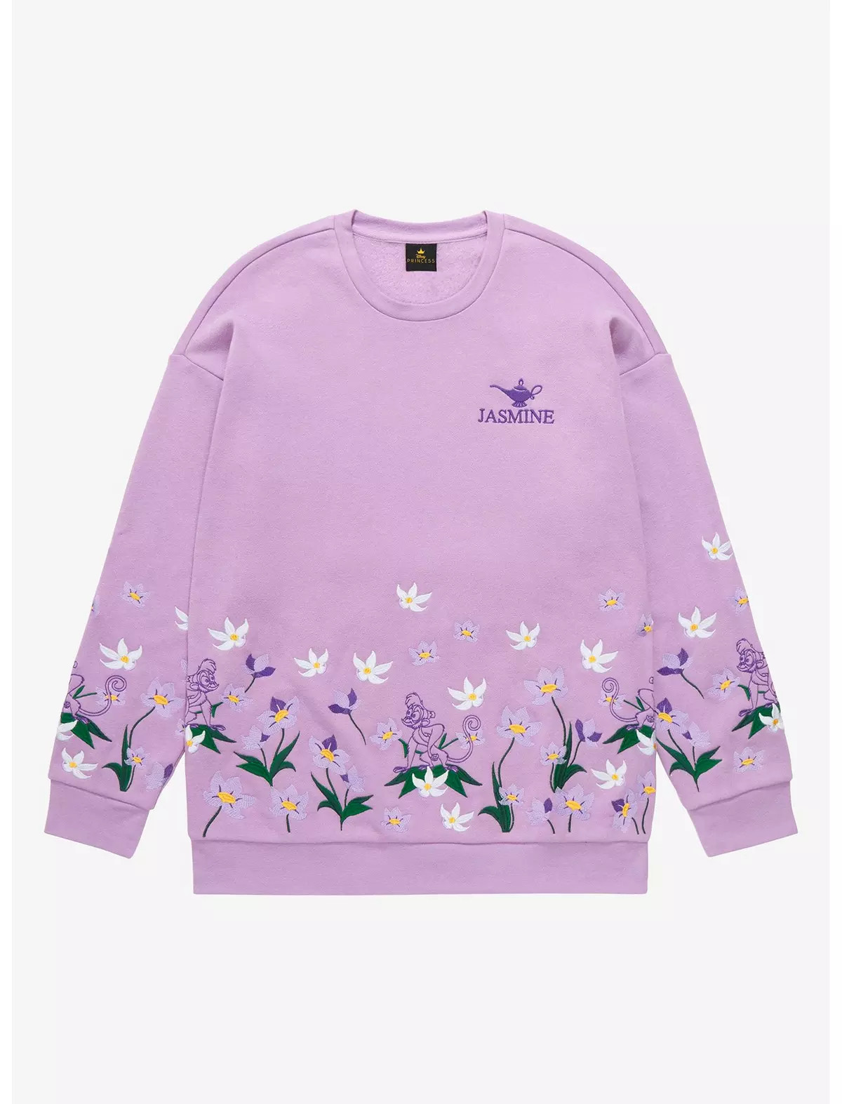 Disney Aladdin Princess Jasmine Embroidered Crewneck - BoxLunch Exclusive | BoxLunch