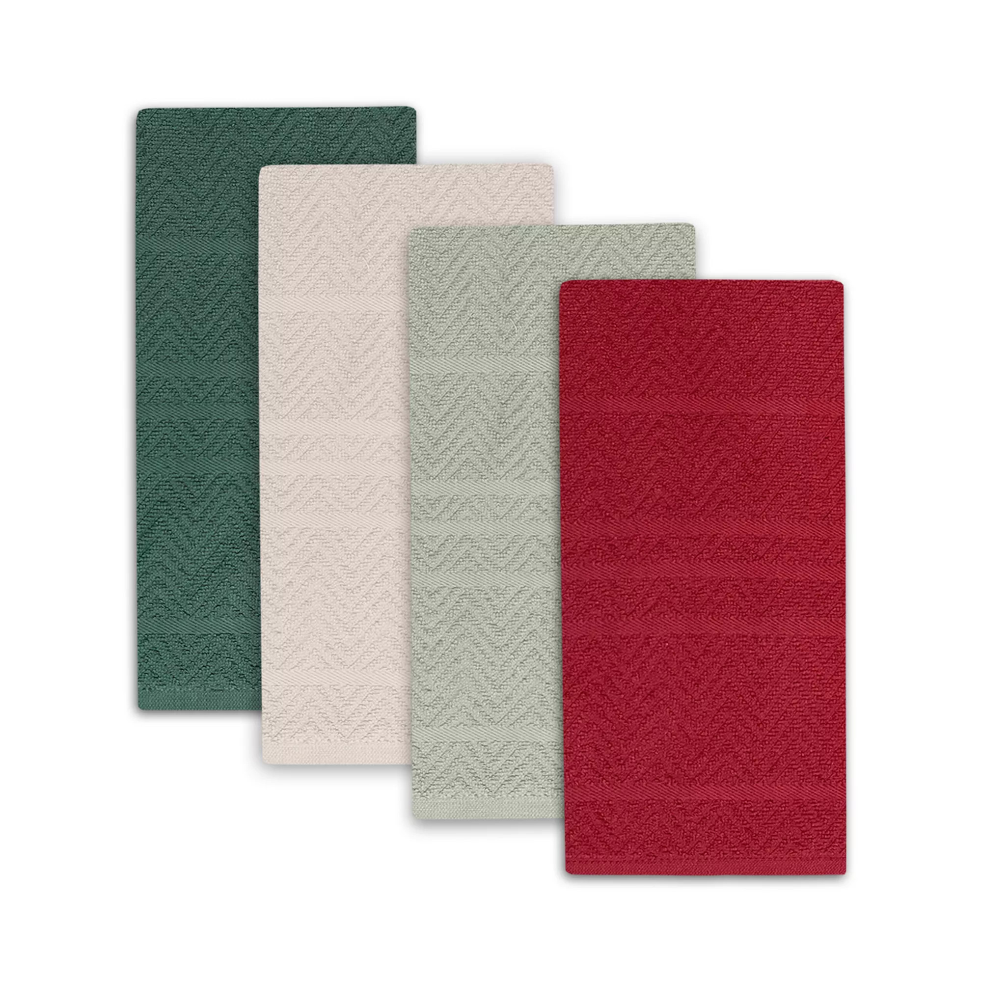 St. Nicholas Square® Holiday Solids Kitchen Towels 4-pk. | Kohl's
