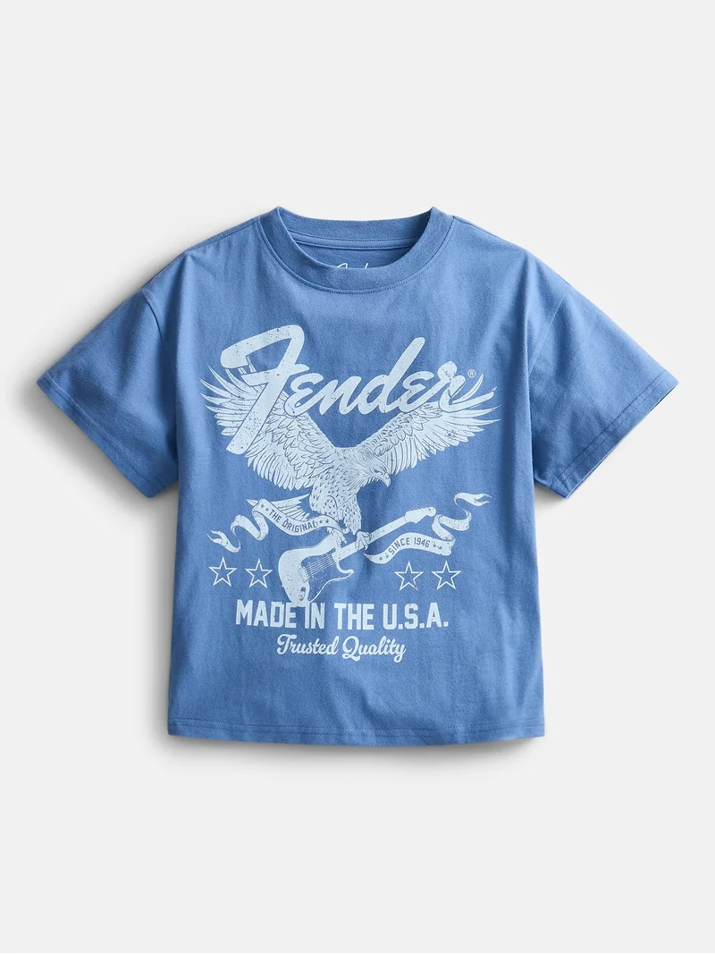 Weekend Academy Girls Graphic Cotton Tee with Short Sleeves, Sizes 4-18 | Walmart (US)