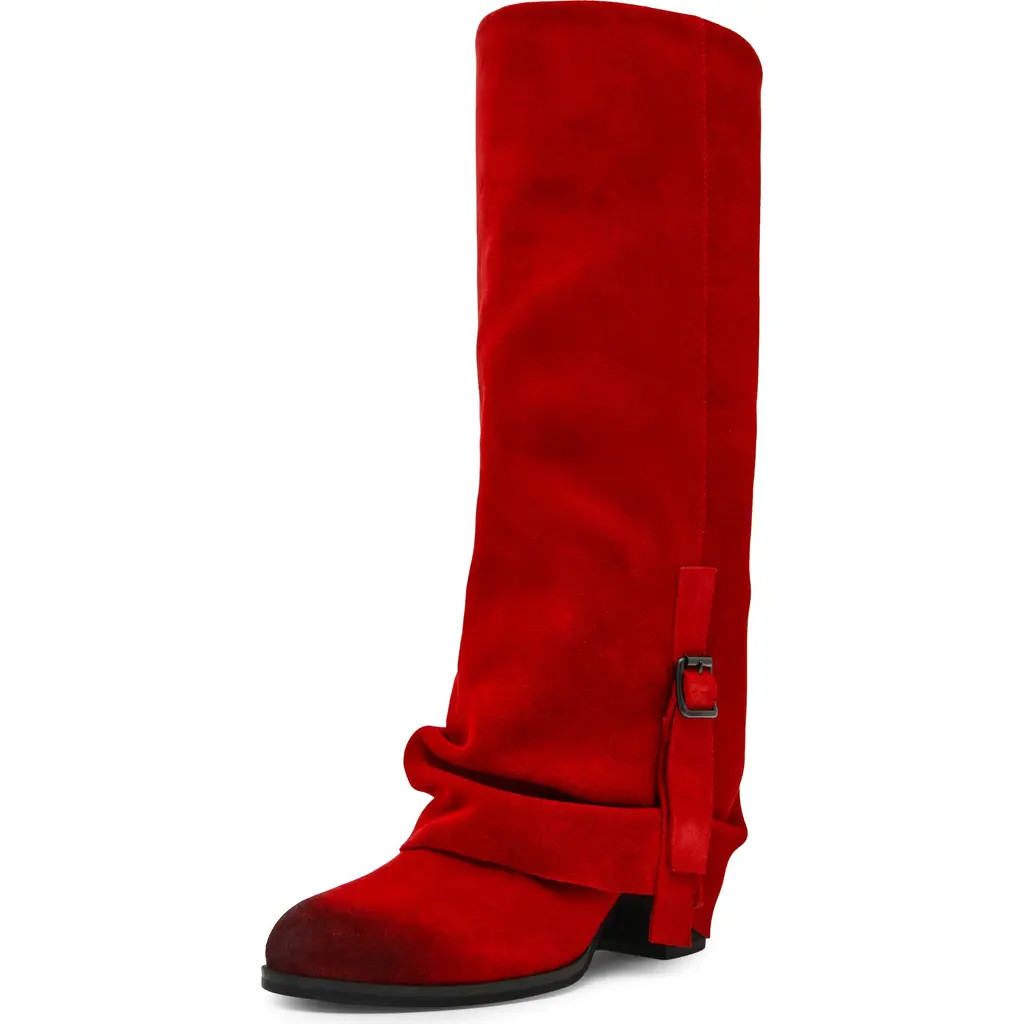 Steve Madden Bozeman Knee High Boot in Red Suede at Nordstrom, Size 6 | Nordstrom