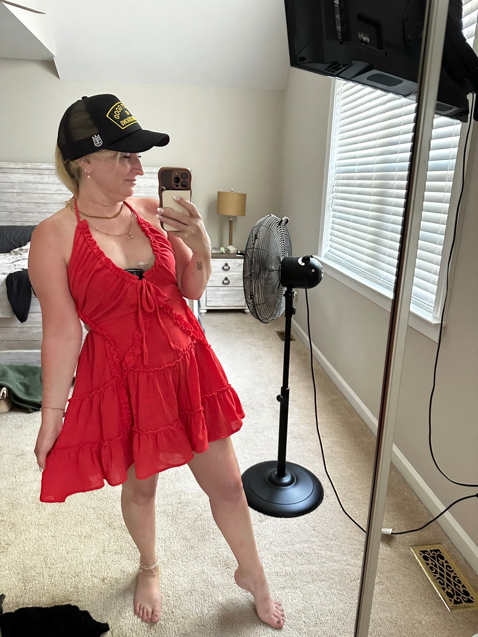 Wore this little red romper out to brunch then beach. Halter style and  wearing a med. Fit my long torso and covered the booty well.
Trilbysave40 is my Vici code

#LTKOver40 #LTKTravel #LTKootd