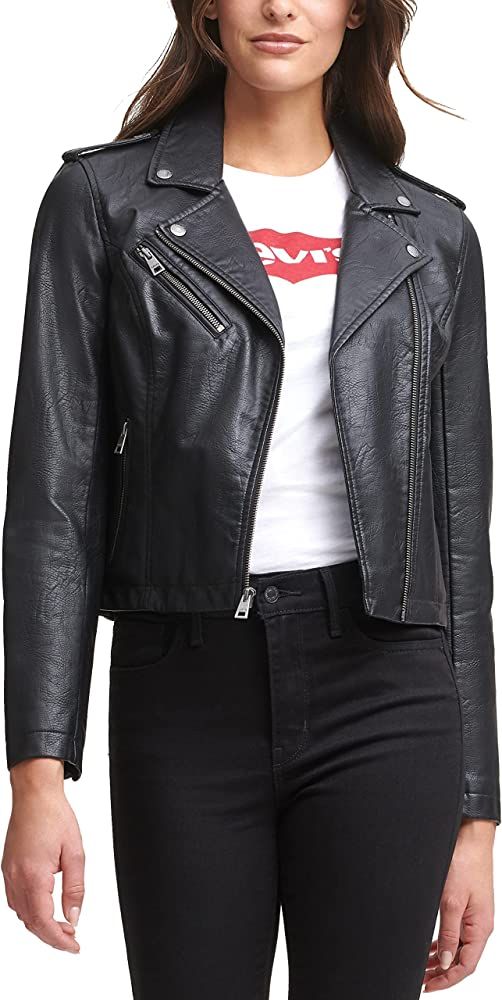 Levi's Women's The Classic Faux Leather Moto Jacket (Regular & Plus Size) | Amazon (US)