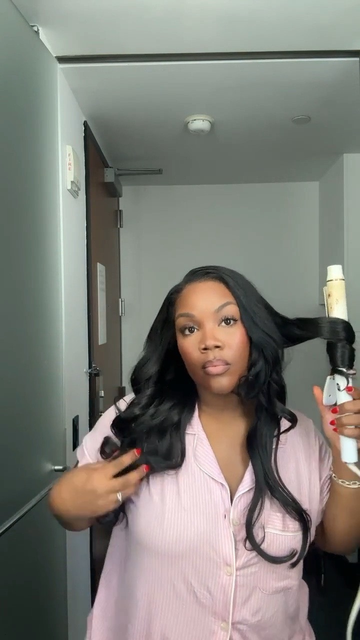 Curling my hair with the T3 curling iron! This is my must have hair item.  I get the perfect curls whenever I use this!

#LTKgrwm #LTKBeauty
