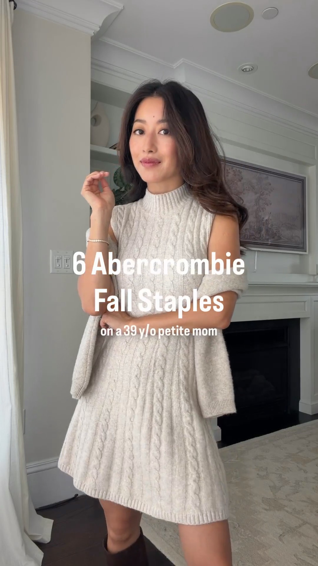 Code AFLTK for extra 20% off! Size info: 
• Cable knit sweater dress XS petite I sized up for room at the tummy 
• Merino wool sweater XXS, sleeves run long 

Outfit 2: 
• High Rise Wide Leg Trouser Jean 24 Short in Ecru, looser relaxed fit 
• Cotton Shrunken Cardigan XXS with sleeves folded up 
• Bra-Free Rib Tank XXS 

Outfit 3: 
• Bra-Free Midi Dress size XXS petite - 100% cotton, shapely bodice, adjustable straps, stretch panels on both sides, pockets. 

Outfit 4: 
• High rise 90s relaxed jeans 24 in Extra Short , Medium wash 
• Merino wool sweater XXS, sleeves run long 

Outfit 5 and 6: 
• Sloane wide leg pants 24 Short, length is longer for Short at 28.5” inseam. waist is TTS with a touch of stretch in the back 
• Merino wool sweater XXS, sleeves run long 

Petite friendly, fall outfit ideas, petite trousers, business casual workwear office style

#LTKPetite #LTKSeasonal #LTKWorkwear