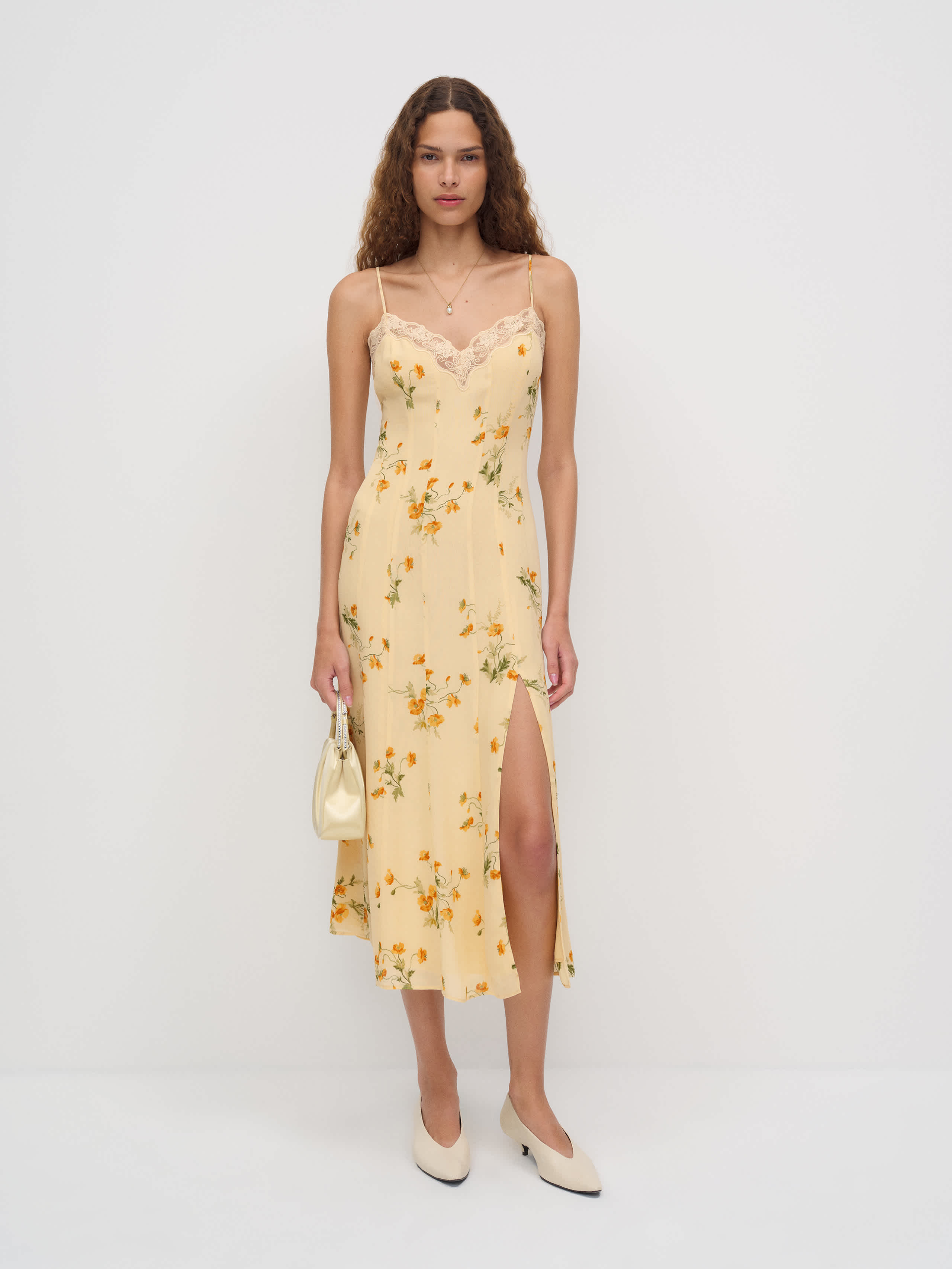 Reformation Lucine Dress Yellow Lace 10 | Reformation (Global)