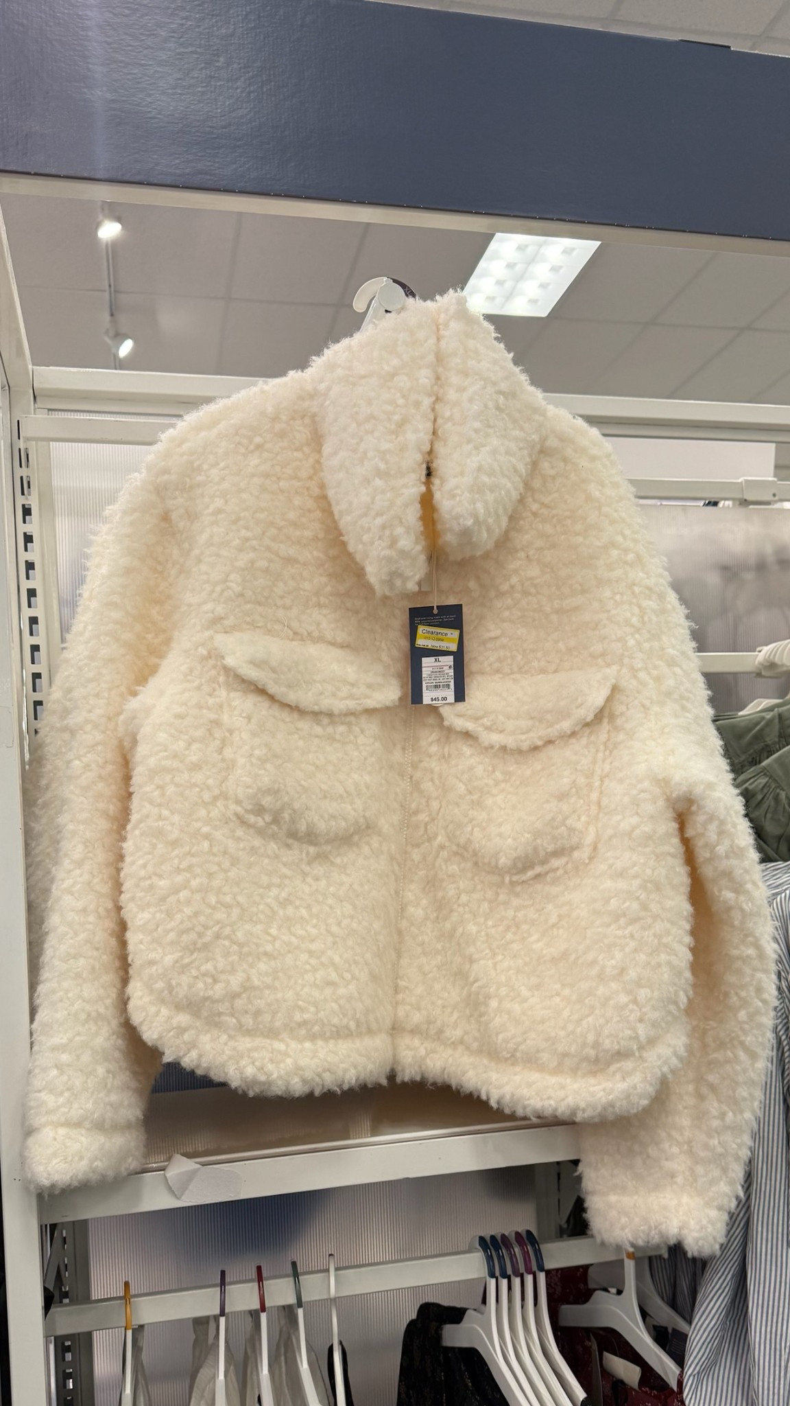 Currently on sale!! Cream sherpa jacket find! 

#LTKFindsUnder50 #LTKSeasonal #LTKSaleAlert