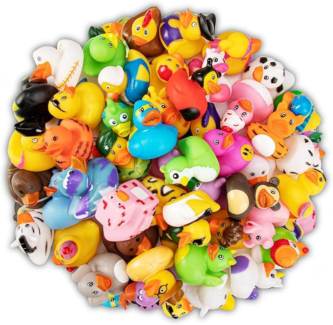 30 Pcs Rubber Ducks, Random Assortment Mini Rubber Duck Toys, Assortment Duckies for Jeeps Duckin... | Amazon (US)