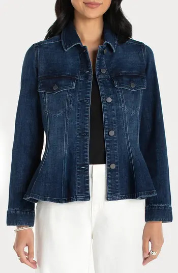 Liverpool Los Angeles Fit & Flare Denim Trucker Jacket | Nordstrom | Nordstrom