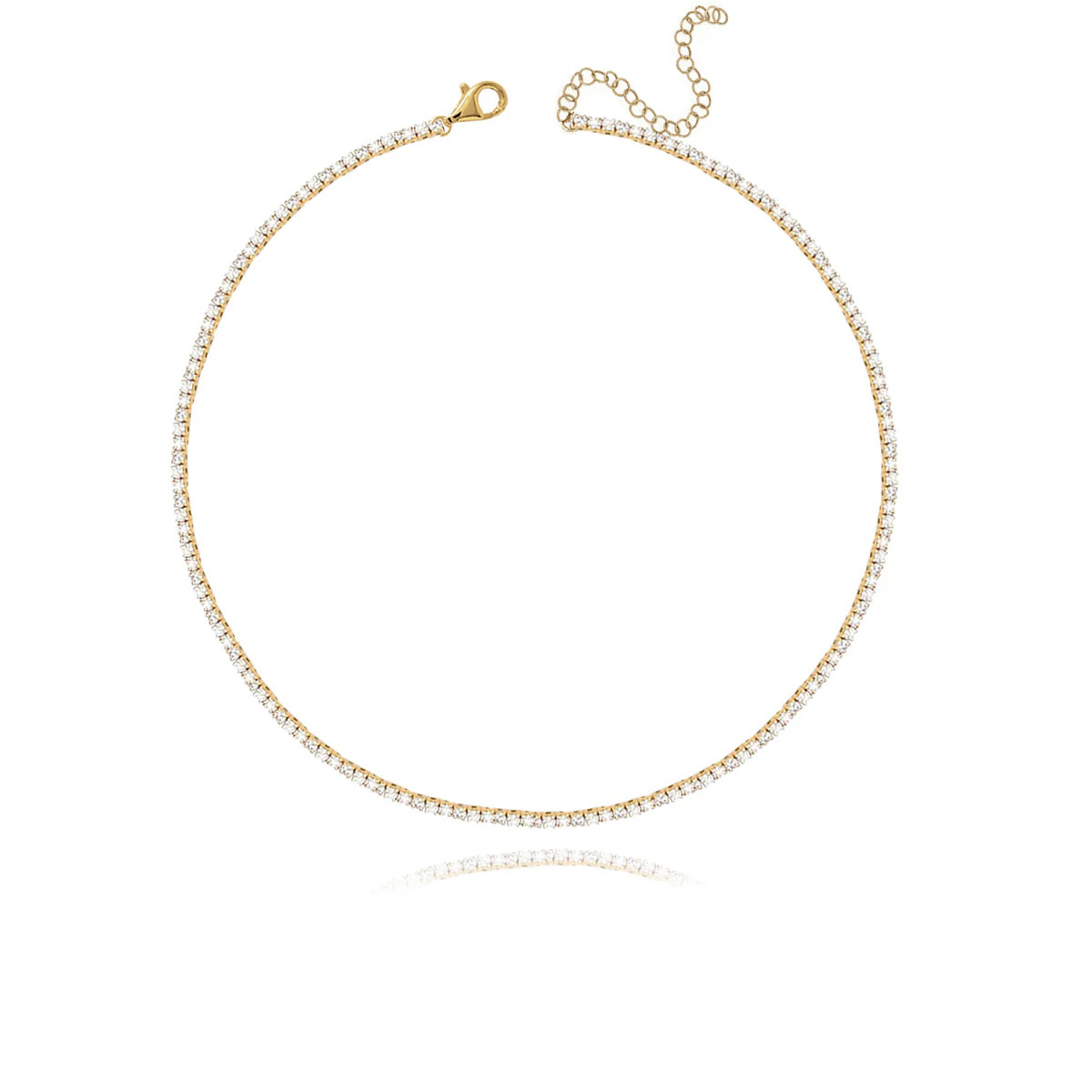 Diamond Tennis Choker Necklace | Alev Jewelry