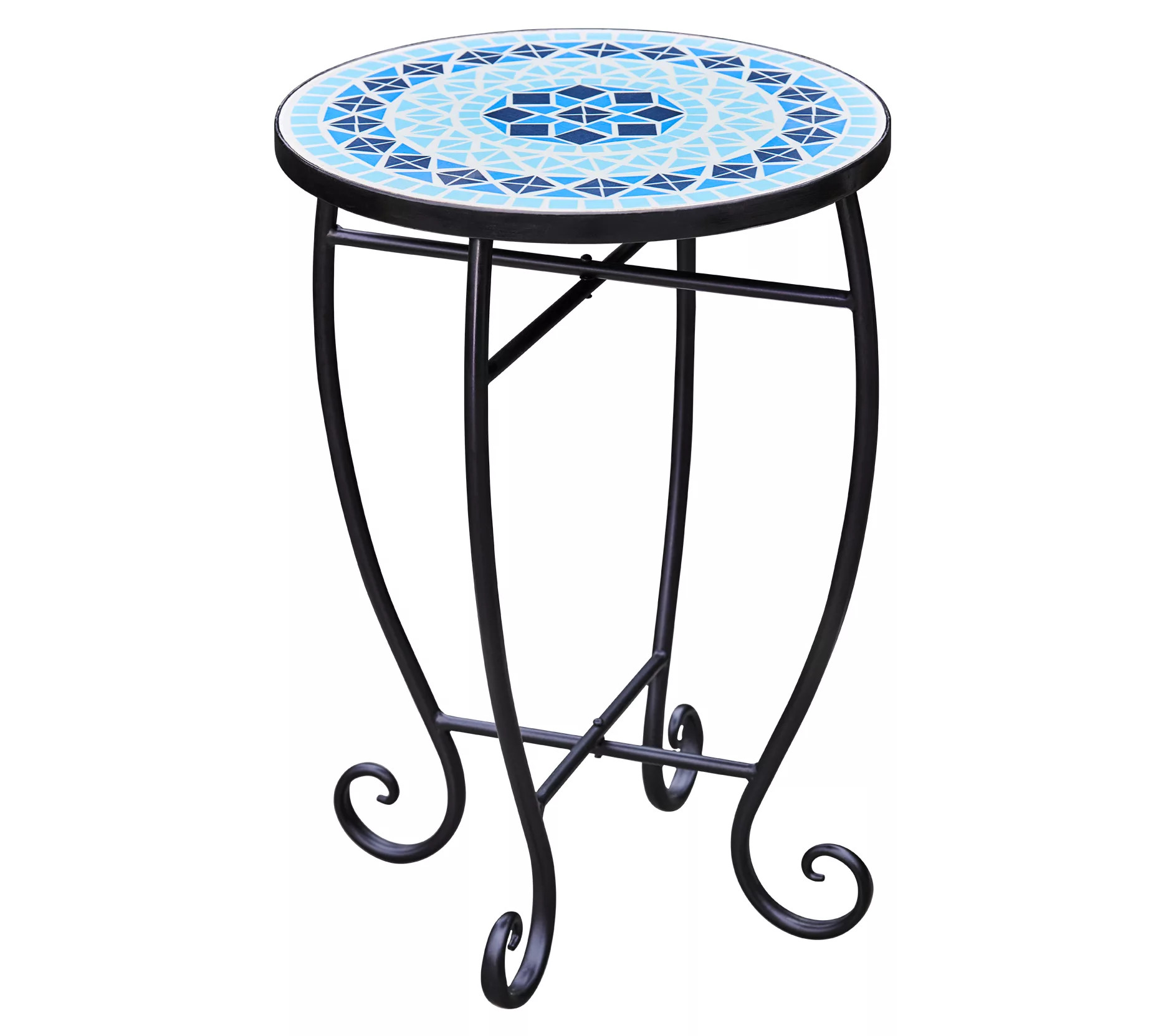 Teamson Home 14" Round Outdoor Mosaic Side Table Planter Stan | QVC