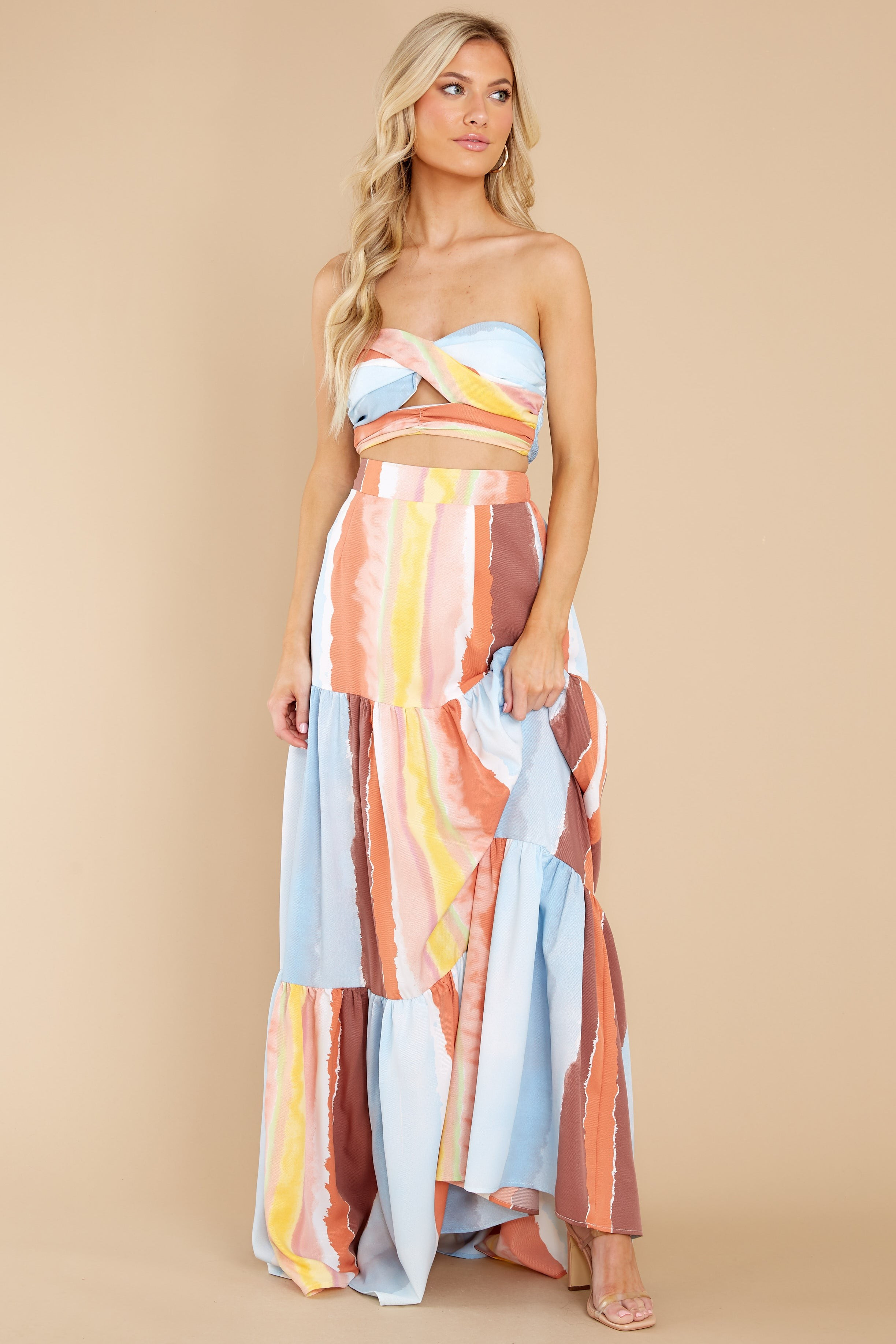 Growing Fonder Sienna Multi Two Piece Set | Red Dress 