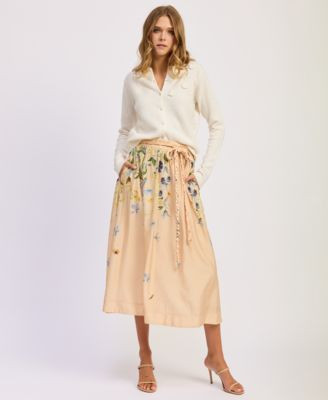 Women's Carrera A-Line Midi Skirt | Macy's