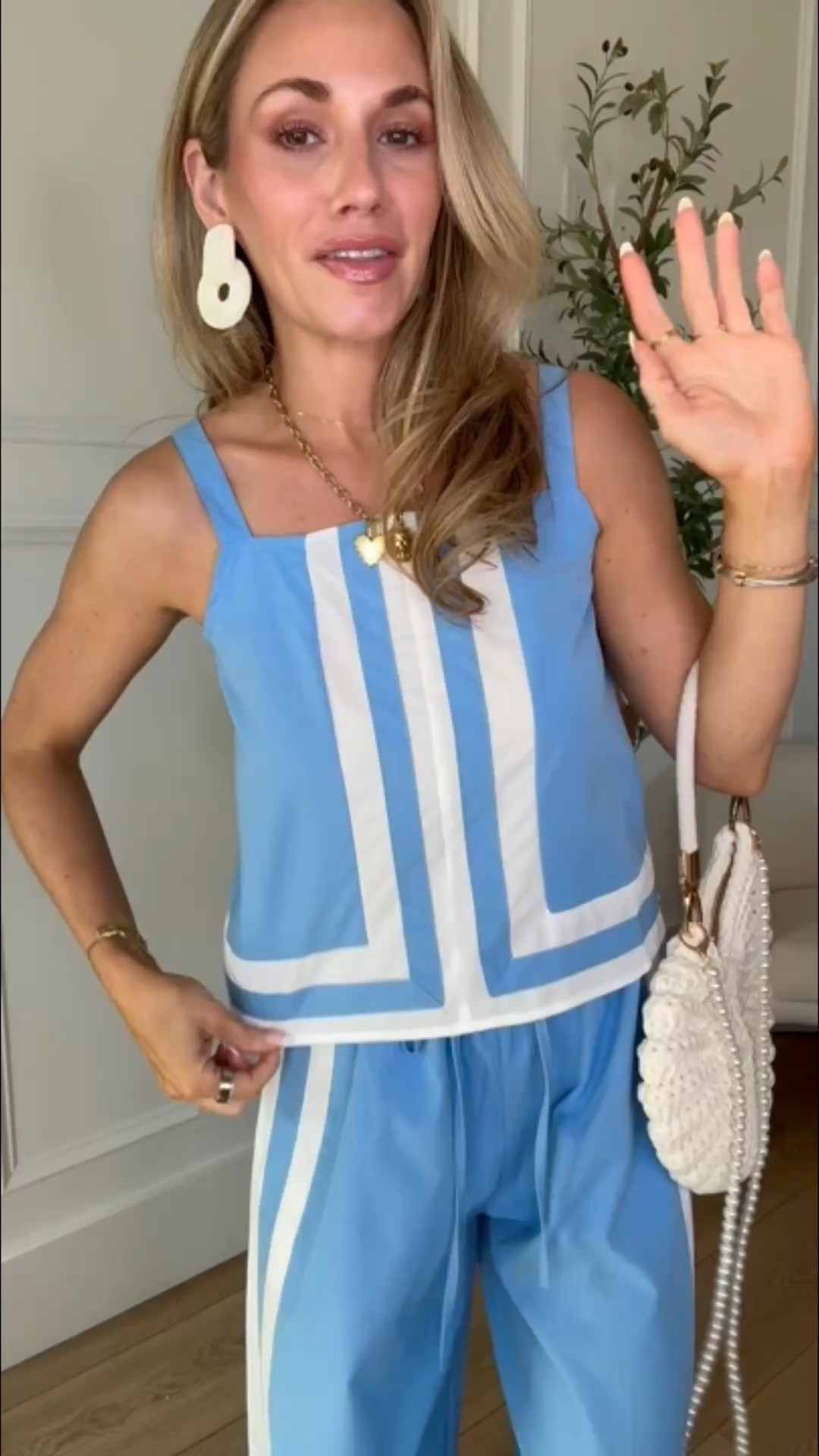 The cutest set from Amazon! I love it way more than I thought i would! The striped details make it look so chic and elevated! The cutest set to take on summer vacation! 💙

#LTKootd #LTKPetite