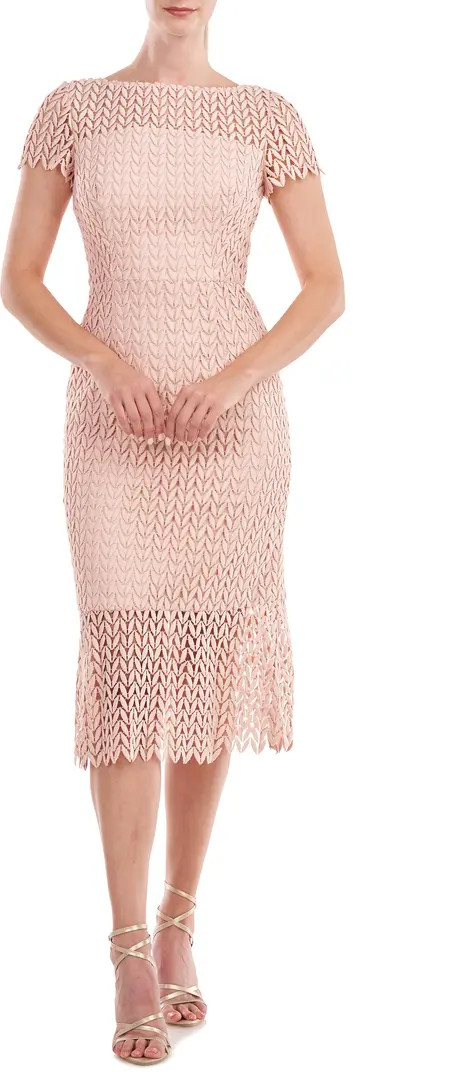 Tatum Floral Lace Midi Dress | Nordstrom