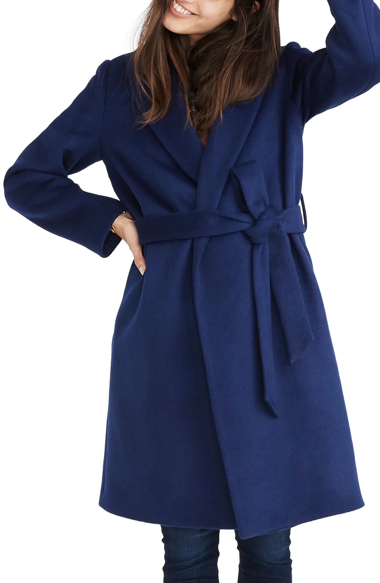 Madewell Shawl Collar Wrap Coat | Nordstrom