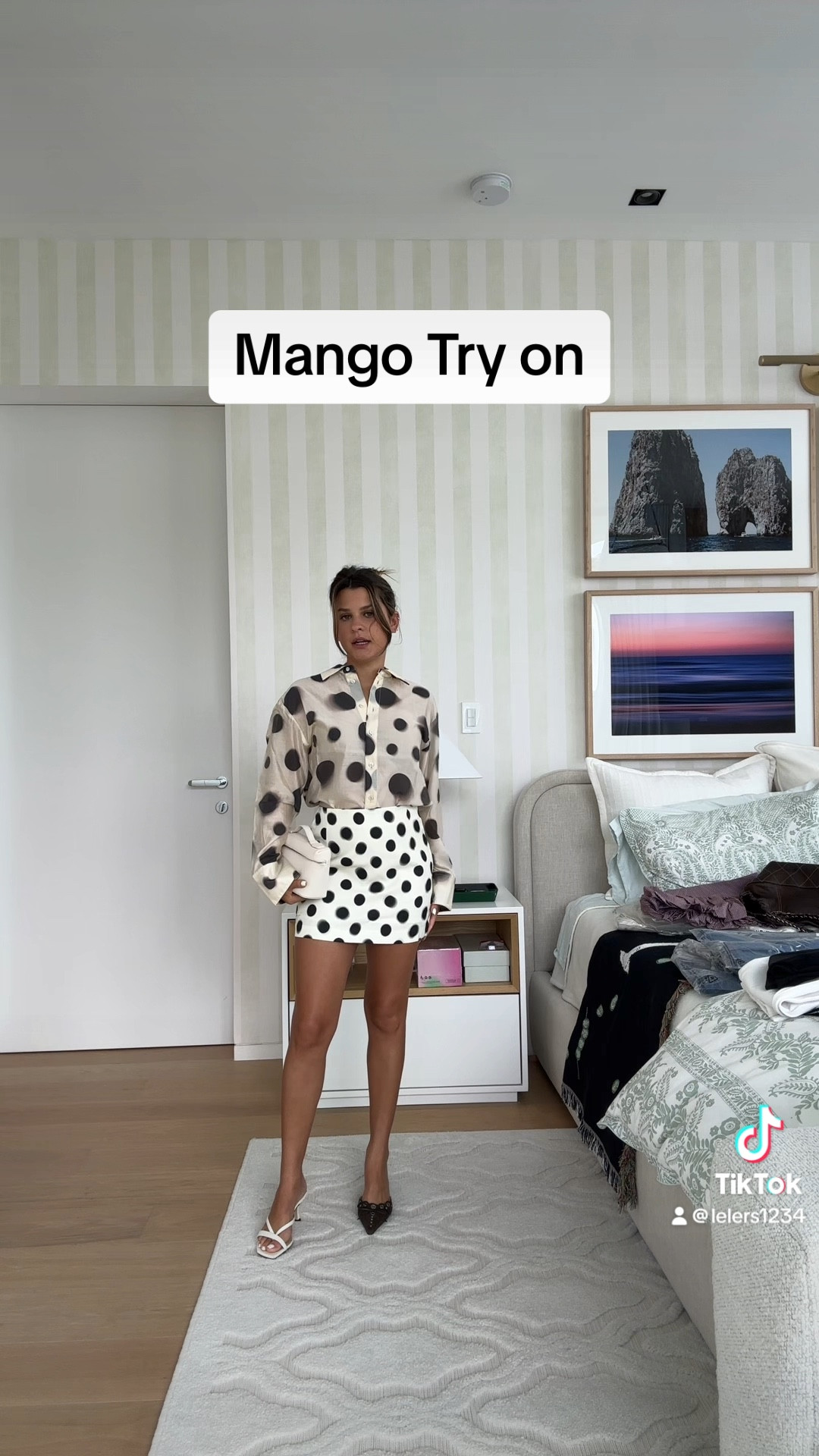 Love this polka dot look for pre fall / transition to fall - such a cute outfit! Runs true to size! Both pieces would be sooo cute as separates! 

#LTKWorkwear #LTKStyleTip #LTKFindsUnder100