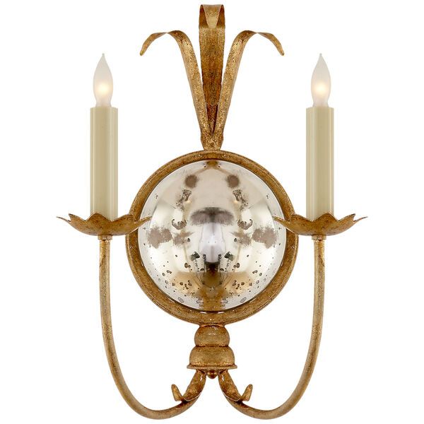 Gramercy Double Sconce in Gilded Iron by Chapman and Myers | Bellacor