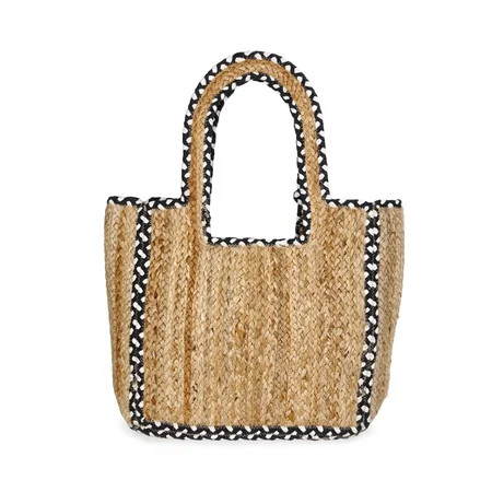 No Boundaries Women's Jute Tote, Black | Walmart (US)
