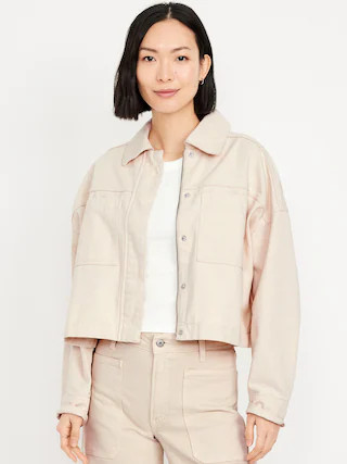 Canvas Crop Utility Jacket | Old Navy (CA)