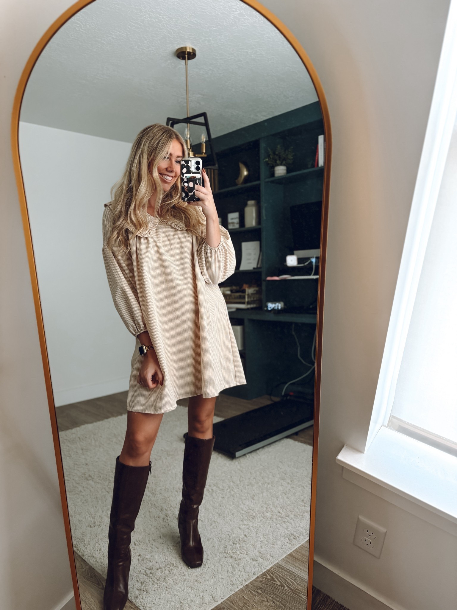 fall church outfit! 
dress: wearing M
brown boots: size up half, comfortable!

| fall outfit | fall dress | teacher outfit | womens dresses | womens boots | amazon fashion 

#LTKWorkwear #LTKSeasonal #LTKFindsUnder100