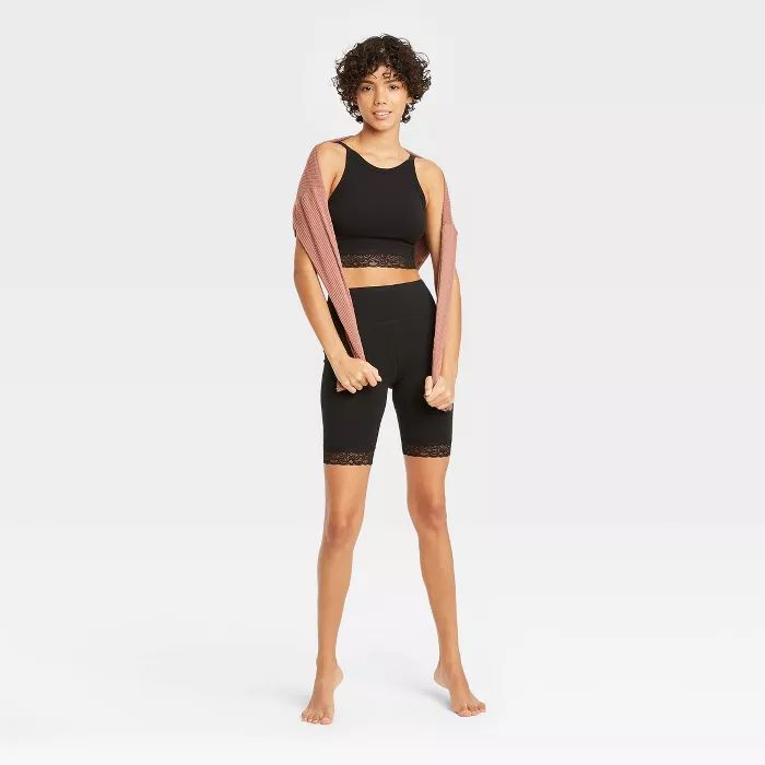 Women's Lace Trim Lounge Bike Shorts - Colsie™ | Target