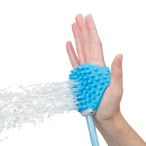 Aquapaw Pet Bathing Tool – Sprayer and Scrubber in One – Compatible with Indoor Shower or Outdoor Garden Hose – For Dog and Cat Grooming – Garden Hose and Shower Adapters Included | Amazon (US)