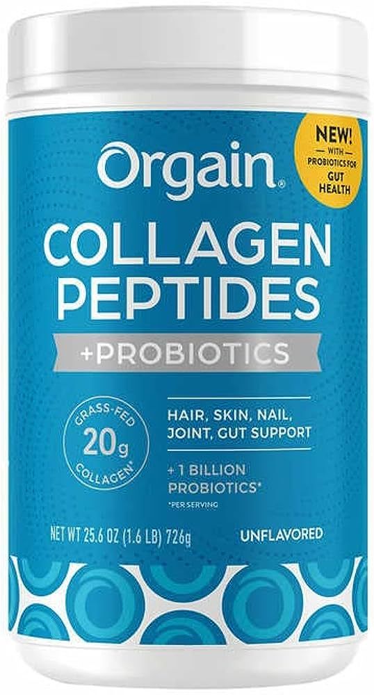 Orgain Unflavored Collagen Peptides and Probiotics, 1.6 lbs, 25.6 oz, Combines Collagen, Probioti... | Amazon (US)