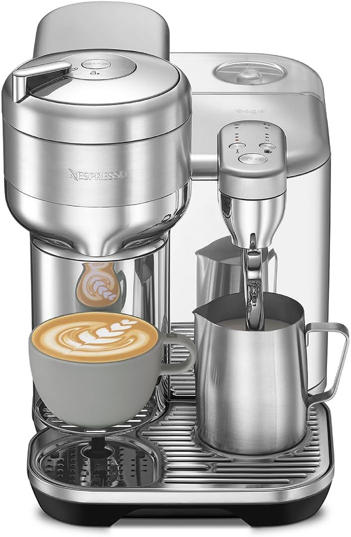 Nespresso Vertuo Creatista Single Serve Coffee Maker, Espresso Machine, BVE850BSS - Brushed Stainless Steel, Medium | Amazon (US)