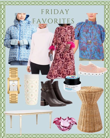 Friday Favorites! ✨ Some of these items would make great gifts and others are on sale for a good price! 

Side table
Dining table
Decorative bowl
Watch
Boots
Bootie
Tumbler
Holiday dress
Sweater
Puffer coat

#LTKGiftGuide #LTKsalealert #LTKSeasonal