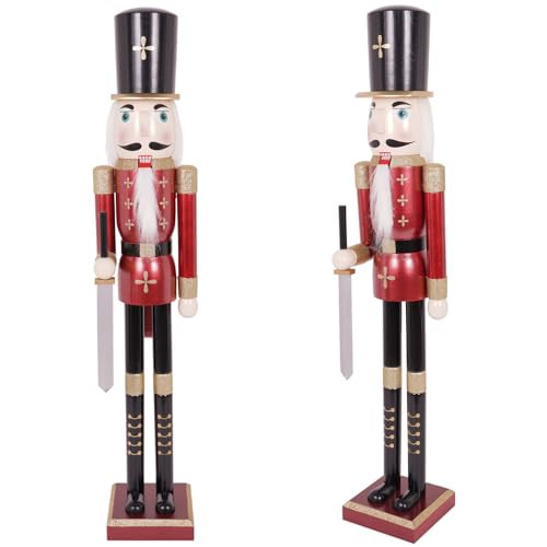 SUNSHINE DECOR 4ft Nutcracker Christmas Decor Large Red Soldier Drummer Nutcracker Figure Ornaments for Outdoor Decorations (1PCS) | Amazon (US)