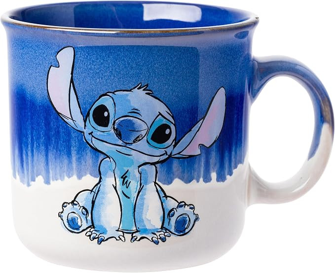 Silver Buffalo Disney Lilo and Stitch Ohana Means Family Reactive Glaze Ceramic Camper Mug, 20 Ou... | Amazon (US)