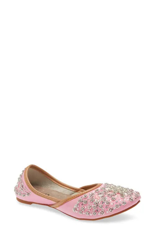 FUCHSIA Embellished Jutti Flat in Pink at Nordstrom, Size 10 | Nordstrom