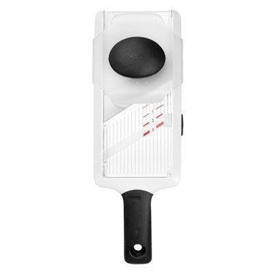 OXO Handheld Mandoline: White Kitchen Slicer, Dishwasher-Safe, ABS & Silicone, 11.3" Height, 1 Blade, 2 Pieces | Target