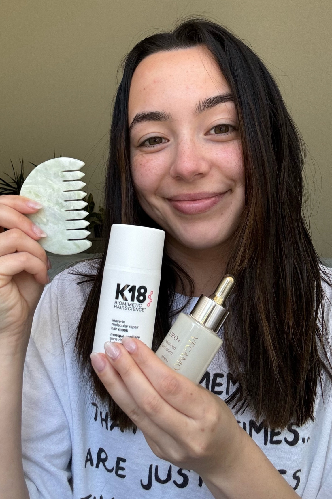 Best after shower hair care products! For the K18, shampoo first no conditioner, then use product on hair! Vegamour is my fav hair growth products! I love that serum! The gua sha comb is $2.49!!!!! 

#LTKxSephora #LTKbeauty #LTKfindsunder50