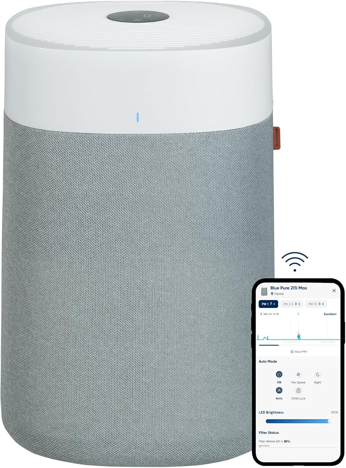 BLUEAIR Air Purifiers for Large Rooms, Cleans 3,048 Sqft In One Hour, HEPASilent Smart Air Cleane... | Amazon (US)