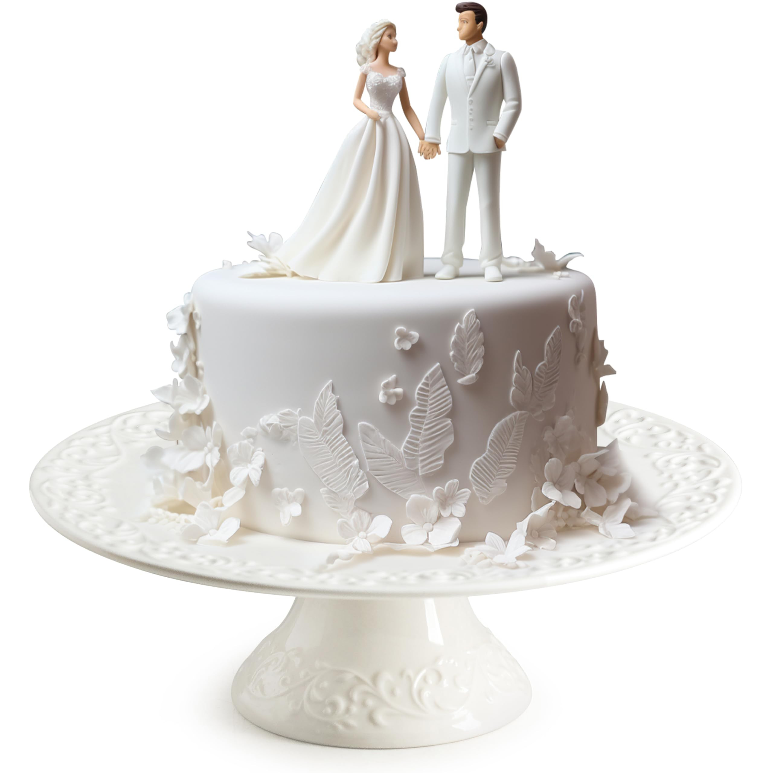 10 Inch Cake Stand, Gomakren Wedding Cake Stand for Party, Christmas Cake Stand, Porcelain Cake P... | Amazon (US)