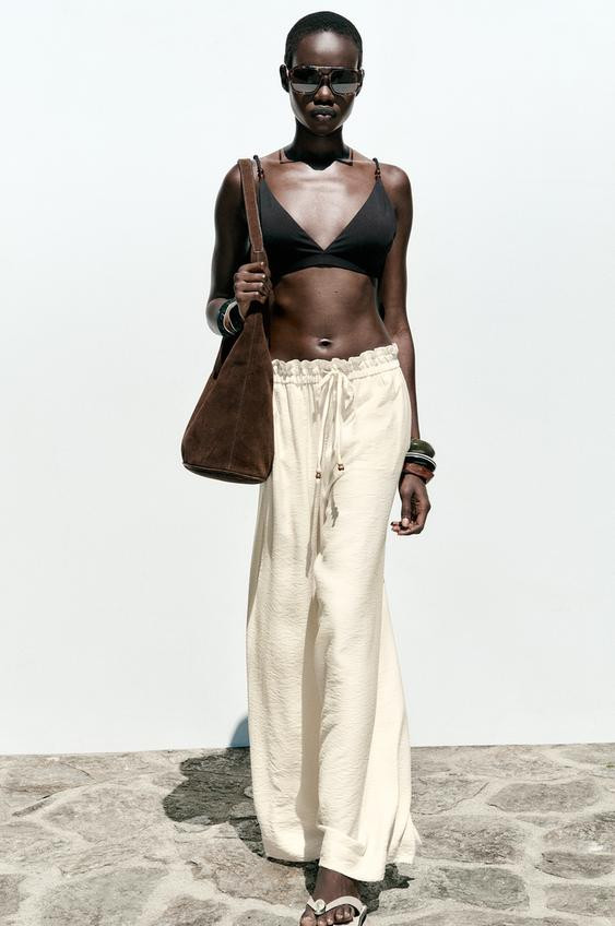 FLOWY WIDE LEG PANTS | Zara US